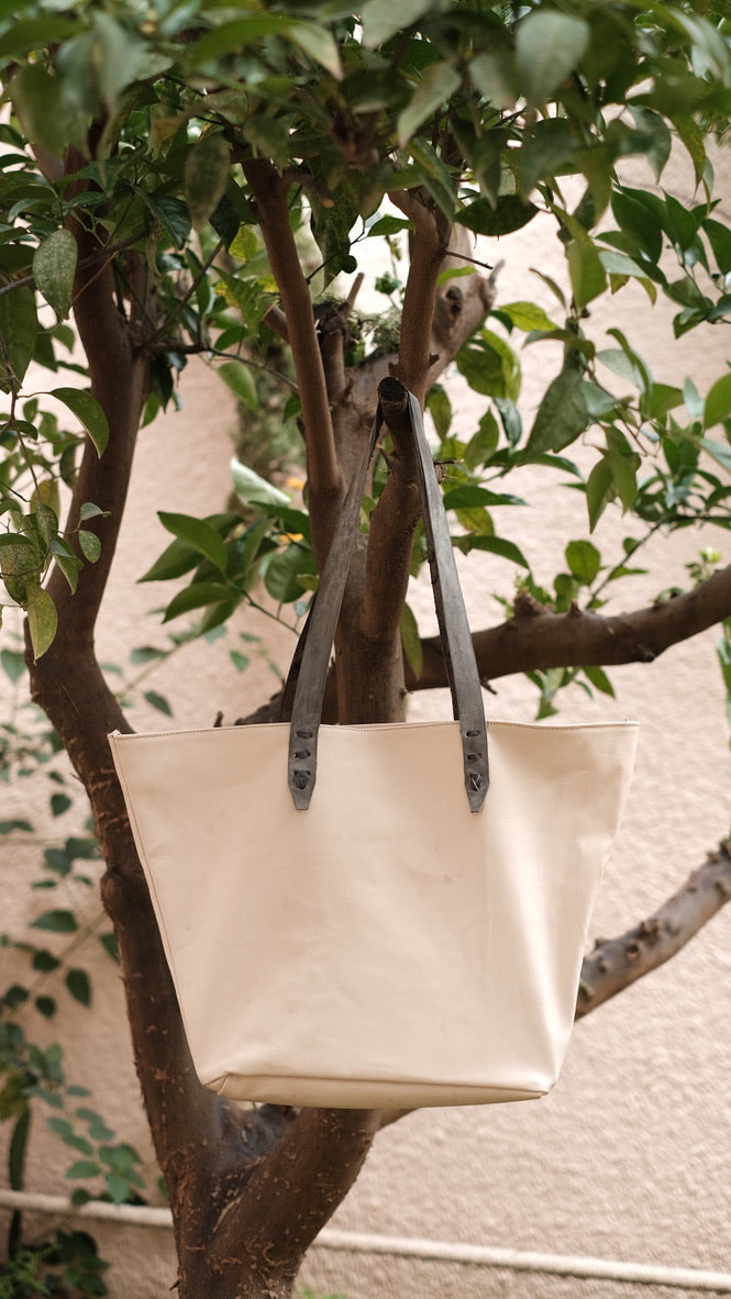 Two tone tote on sale bag